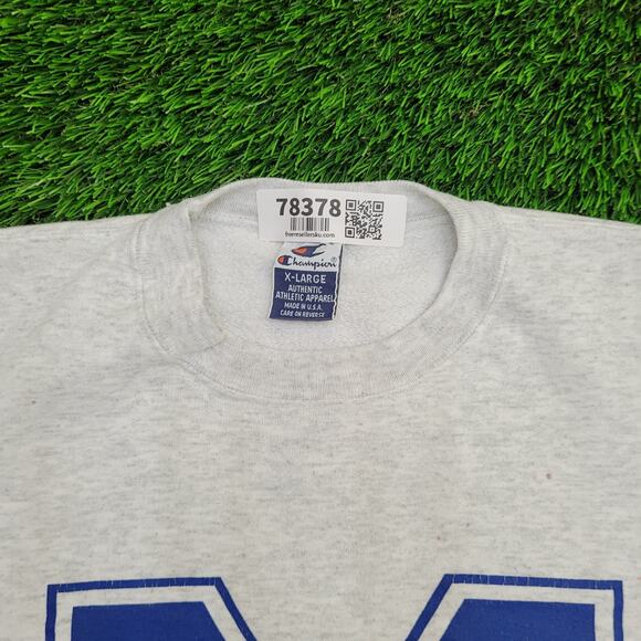 Vintage 90s Mather High-School Champion Sweatshirt XL 24x27 USA Boxy Baggy - Picture 2 of 13